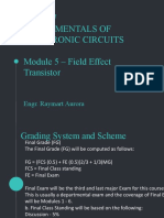 ECE 027 - Module 5 Field Effect Transistor