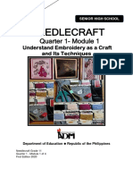 SHS - TVL11 - Q1 - Mod1 - Understand Embroidery As A Craft - Version3