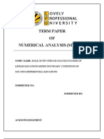 Term Paper OF Numerical Analysis (Mth204) : Topic Name: Role of Pivoting in Solving System of