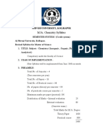 MSC Chemistry Syllabus