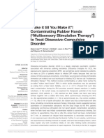 "Fake It Till You Make It"! Contaminating Rubber Hands ("Multisensory Stimulation Therapy") To Treat Obsessive-Compulsive Disorder