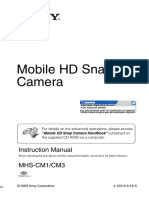 Mobile HD Snap Camera: Instruction Manual MHS-CM1/CM3