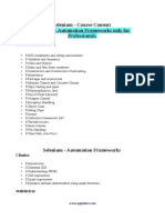 Selenium Course Contents