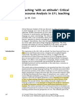 Teaching With An Attitude': Critical Discourse Analysis in Teaching