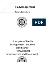 Investment Principles of Media Management and Their Significance Investment