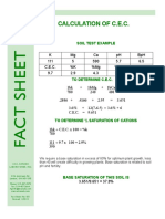 Calculation of C.E.C.: Soil Test Example