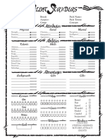 WOD - Werewolf - The Apocalypse - Character Sheet - Silent Striders