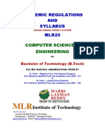 Academic Regulations AND Syllabus MLR20: Computer Science & Engineering