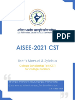 AISEE-2021 CST: User's Manual & Syllabus