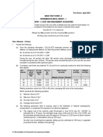 Cost Mock Test Paper 2