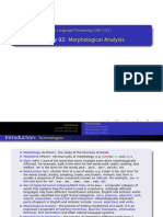 Morphological Analysis: Natural Language Processing (CSE 5321)