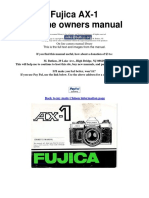 Fujica AX-1 On-Line Owners Manual: On-Line Camera Manual Library This Is The Full Text and Images From The Manual