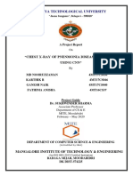 Visvesvaraya Technological University: Chest X-Ray of Pnenmonia Disease Diagnosis Using CNN