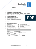 Progress Test 1 (Units 1-2) : Name: - Date: - Section 1: Vocabulary