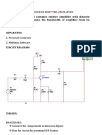 Common Emitter Amplifier