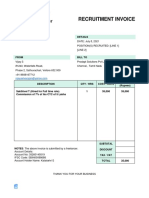 Recruitment Agency Invoice Template