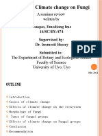 Effects of Climate Change On Fungi: A Seminar Review Written by