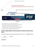 Deploying ML Production (Flask - API)