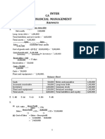 CA INTER Financial Management Answer