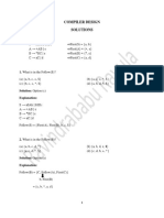 Compiler Design Solutions: 1. What Is in The Follow (S) ?