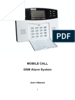 Mobile Call GSM Alarm System: User's Manual