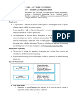 Cs8494 - Software Engineering Unit - Ii Software Requirements