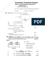 Shri Shankaracharya Technical Campus: Single Phase Ac Circuit (Solved Question) Section C2