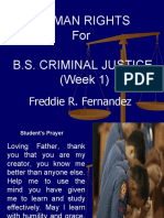 Human Rights For B.S. Criminal Justice (Week 1) : Freddie R. Fernandez