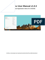 Arcmenu User Manual V1.0.3: A Traditional Application Menu For Gnome