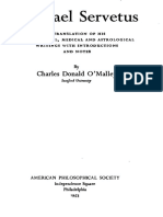 Book - 1545 - 1953-Michael Servetus - Translation of His Geographical - Medical and Astrological Writings