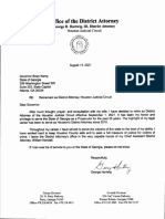 DA George Hartwig Retirement Letter To Gov. Brian Kemp