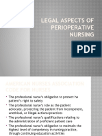 Legal Aspects of Perioperative Nursing