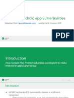 Common Android App Vulnerabilities (LevelUp)
