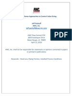 Common Sense Approaches To Control Valve Sizing Jeff Peshoff AWC, Inc