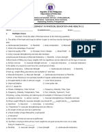 Republic of The Philippines Department of Education: Name: - Grade&Section: - Score