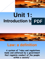 Unit 1:: Introduction To Law