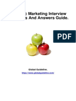 Strategic Marketing Interview Questions and Answers Guide.: Global Guideline