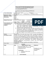 Land Evaluation and Land Use Planning Course Syllebus