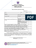 Department of Education: Health Declaration Form