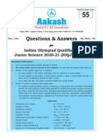 Questions & Answers: Indian Olympiad Qualifier in Junior Science 2020-21 (IOQJS) Part-II