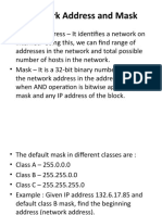 Network Address and Mask