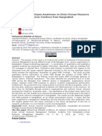 An Analysis of Employee Awareness On Green Human Resource Management Practices: Evidence From Bangladesh