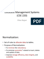 Database Management Systems (CSE 220) : Vikas Bajpai