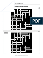 Holiday Crossword: Vocabulary: Going On and Describing Holidays