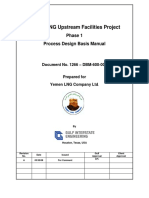 Yemen LNG Upstream Facilities Project: Phase 1 Process Design Basis Manual