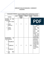 Prioritizing Community Health Problems / Community Diagnosis