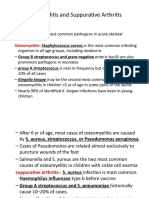 Osteomyelitis and Suppurative Arthritis: - Etiology