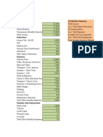 Income Calculation Summary