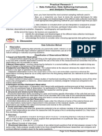 Data Collection, Data Gathering Instrument,: Quarter 4-Week 3 Practical Research 1 and Analysis Procedures