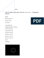 AIM: To Display Simple Shapes (Like Hut, Star, Car Etc.) Using Graphics Primitives
